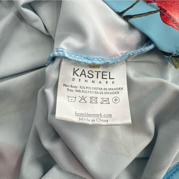 KASTEL DENMARK 1/4 Zip Long Sleeve blue Cherry Sz XS - Picture 6 of 7